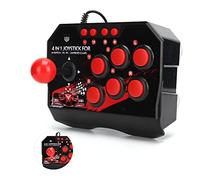 Culnflun Controlador de juego profesional Joystick Wired Fight Stick para PC PS 3 SWI TCH con una carcasa robusta Diseño ergonómico rojo negro 21 cm