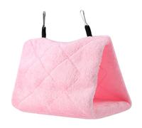 CULNFLUN Cool Bird Nest House, Winter Warm Snuggle Hut Bed Hammock Colgando Hamaca con diseño de periquitos de Gancho Hamaca para pájaros Loro Invierno Cama Tibia Pet Juguete (S)