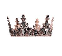 Culnflun Corona de Reina, Decoración para Tartas, Perla de Metal, Estilo Barroco, Decorador de Pasteles, Suministros para Fiestas de cumpleaños, Bodas, Concurso de Belleza, Tiara,