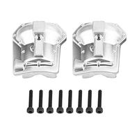 Culnflun Cubierta de la Carcasa del Eje de Metal 4 1/10 RC Carrero de rastreador Ejes Delanteros Piezas de actualización anodizadas para 4 Modelado (Plata)
