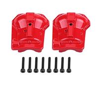 Culnflun Cubierta de la Carcasa del Eje de Metal 4 1/10 RC Carrero de rastreador Ejes Delanteros Piezas de actualización anodizadas para 4 Modelado (Rojo)