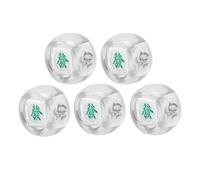 Culnflun Dados de dirección, Juego de Dados de 5 Piezas East South West North para Juegos de Mesa y enseñanza educativa (Clear)