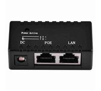 Culnflun Divisor PoE, Adaptador de alimentación a través de Ethernet de 1 Puerto, Red RJ45 de 10/100 Mbps, Entrada de 5-48 V para LAN, Ap, CPE, Negro