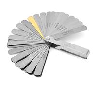 Culnflun Galgas de espesores de 32 cuchillas, galgas de espesores de acero inoxidable Herramienta de medición de espacios de precisión métrica de doble marca para ingenieros mecáni