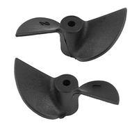 Culnflun Hélice de Bote plástico RC hélice de Bote RC hélice para Control Remoto de Control bajo Agua Negra 2 mm Eje de 30 mm de Longitud 1 par
