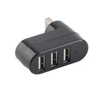 Culnflun Hub USB 2.0 de 3 Puertos, Divisor USB Giratorio de 180°, Mini estación de Acoplamiento expansor de Puerto USB portátil para PC de Escritorio portátil