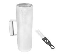 Culnflun Instrumento de percusión Guiro, herramienta de ritmo manual de acero inoxidable, equipo de acompañamiento portátil con raspador para interpretación y educación musical