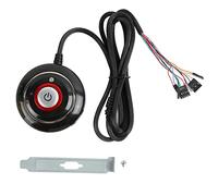 Culnflun Interruptor de alimentación Externo para PC de Escritorio, Carcasa de ABS, alimentación remota para PC con 2 Puertos USB y Conector de Audio de 3,5 mm, Interruptor de (2USB+Audio)