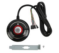 Culnflun Interruptor de alimentación Externo para PC de Escritorio, Carcasa de ABS, alimentación remota para PC con 2 Puertos USB y Conector de Audio de 3,5 mm, Interruptor de (2 USB)