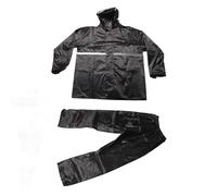 Culnflun Juego de Impermeables, Traje de Lluvia a Prueba de Agua de Tipo Hendidura de Tela de Oxford con Tira Reflectante para Hombres Actividades al Aire Libre (Juego de Impermeables espesados)