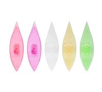 Culnflun Juego de lanzadera para frivolité, herramienta artesanal de encaje de plástico, accesorios de costura para tejer a mano, Multicolor, 5 uds. (12039 fruta verde, fruta amarilla, blanca,)
