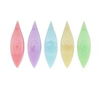 Culnflun Juego de lanzadera para frivolité, herramienta artesanal de encaje de plástico, accesorios de costura para tejer a mano, Multicolor, 5 uds. (12038 fruta fruta verde fruta amarilla fruta azul)