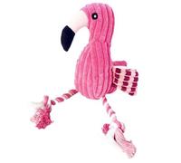 Culnflun Juguete masticable de Peluche con Forma de Flamenco, Juguete para Masticar y dentición de Mascotas con Sonido de chirrido, Resistente a Las mordeduras, Interactivo para
