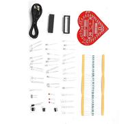 Culnflun Kit de Placa de Circuito electrónico con luz LED en Forma de corazón, módulo MCU Colorido para proyectos electrónicos de Bricolaje, Kit de práctica de Soldadura de aprendi