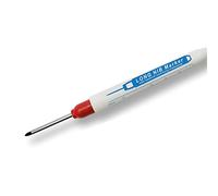 Culnflun Long Nib Marking Pen Multifunctional Waterproofing Deep Hole 30mm Reach Marker with Simple Ruler for Woodworking Metal Glass Plastic ABS Carbon Steel 138mm (Red)