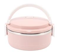 Culnflun Lunch Box, caja de almuerzo de una sola capa de acero inoxidable, caja bentos aislada portátil, con hebilla de seguridad, para las escuelas de oficinas picnics (Rosa)