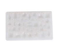 Culnflun Molde de silicona de resina para bricolaje, joyería de fundición de resina, molde para hacer colgantes con gota de agua, diseño de orificio de rompecabezas ovalado para ac (molde de gemas