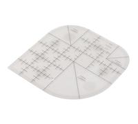 Culnflun nähen gebogene Eckschneider Lineal, Acryl -Multisize -Schneidquadrat für abgerundete Ecken an Quilts Tischematen Tischdecke DIY -Nähflecken -Werkzeug 15.24 cm x 15,24 cm