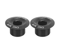 Culnflun Pernos del Brazo de la cigüeñal de la Cuna Capa del Tornillo de Tapa del manivela de Aluminio de Alta Resistencia para el cigüeñal Integrado de prowheel 2pcs 18 mm (M18 Negro)