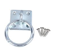 Culnflun Placa de Anillo para Amarre de Caballo, Anillo de Enganche de Metal para Montaje en Pared a Prueba de óxido para baño de Caballos Estable y sujeción de Hierro Chapado en n