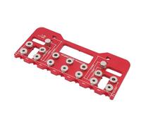 Culnflun Plantilla para pasadores de estante y bisagra para gabinete, guía de broca de sujeción autónoma para orificios de 5 mm y 1 4 pulgadas, con 4 brocas para muebles de