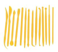 Culnflun Plastic Clay Sculpting Set Polymer Modeling Tools 14Pcs DIY Pottery Shaper Hand Tool Kit for Soft Clay Fondant Cake Art Craft Pink Rose Red Yellow 4.7in (Yellow)