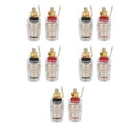 Culnflun Poste de unión de terminales de Altavoz, Conector Tipo Banana de 4 mm para Amplificador, Receptor estéreo de Audio, Bloque de terminales de Altavoz Chapado en Oro con