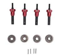 Culnflun RC Portal Stub Axle Professional Reinforced Steel RC Car Drive Shaft with Combiner for 1/10 RC Car Accessories 4pcs Set High Performance Upgrade Parts
