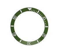 Culnflun Reemplazo del anillo del bisel del reloj, material de aluminio Inserto de bisel de bucle exterior de 1,5 pulgadas con diámetro interior de 1,2 pulgadas para piezas de repa (Verde)