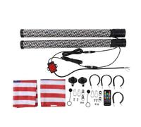 Culnflun RGB LED LIP Light, APP RF Rem Remote Control Remote Antena de control de control de control remoto con 2 banderas, Wating RGB persiguiendo látigos iluminados para UTV ATV (2 pies con bandera)