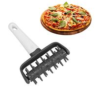 Culnflun Rodillo de repostería Docker para masa de pizza con púas, herramienta de acoplamiento para pizza densa para evitar ampollas, herramienta de cocina profesional de 7,3x4,9 p (Gris)