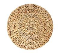 Culnflun Round Woven Placemats, Artisanal Craftsmanship Water Hyacinth Place mats for Dining Table Straw Braided Placemat Heat Non Slip Weave Placemats