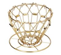 Culnflun Soporte plegable para filtro de café, gotero de tres orificios de acero inoxidable, soporte para verter sobre café con base plegable para filtros de cono, hogar, cocina, o (Oro)