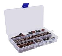 Culnflun Tambor de lijado, 120 piezas de mangas de lijador de 120 piezas de 12 piezas Mandrels Accesorios de herramientas rotativas para el pulido de metal de madera Material de ca