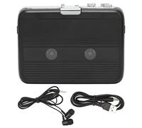 CULNFLUN TON007B Bluetooth Cassette Player con Auriculares, ABS Auto Reverse Función Reversa Reproductor de Cassette Portable Bluetooth 5.0 para los Amantes de la música Viajero (Black)