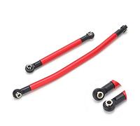 Culnflun Varilla de dirección, Kit de Barra de Enlace de Enlace de dirección de aleación de Aluminio para el Auto axial SCX10 90046 90047 RC (Red)
