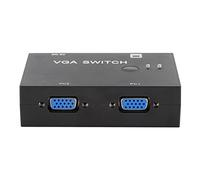 Culnflun VGA Switcher, 2 in 1 out VGA Switch 2 PC a 1 Monitor VGA Splitter Switcher Soporte VGA XVGA SVGA UVGA Multi Sync Pantising Resolution 1920x1440