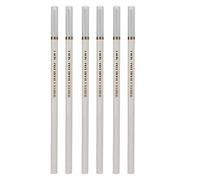 Culnflun White Charcoal Pencils, 6Pcs Soft Medium Hard Sketching Set for Dark Colored Paper, Highlight Drawing Pencils for Artists