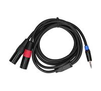 Culnflun XLR Audio Cable Splitter, 3.5mm Dual XLR Cable Plated Connectors Fidelity Audio Converter Adapter for Mixers Power Amplifiers PVC Copper 6mm (3m)