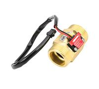 Culnflun YFB10 Hall Flowmeter Switch, G1in Male Thread Accuracy 2~50L MIN Water Sensor Meter Counter for Water Heaters, Credit Card Machines, Brass Material