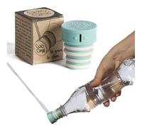 CuloClean Bidé De Mano para WC. Hecho en España. El bidet portátil más discreto. Compatible con cualquier botella de plástico. Ducha sanitaria o de viaje, tapón acoplable. (1pcs Aguamarina)