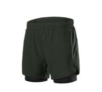 Culotte Ciclismo Hombre Pantalones cortos for correr 2 en 1 for hombre, de secado rápido, transpirables, for entrenamiento activo, ejercicio, jogging, ciclismo, con forro más largo Culotte Ciclismo Mu