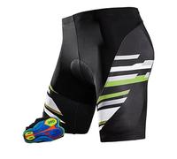 Culotte Ciclismo Hombre Pantalones de Ciclismo de Verano for Hombre con Relleno de Gel 20D, Pantalones Cortos de Bicicleta de montaña más nuevos, Ropa de Bicicleta(A,L)