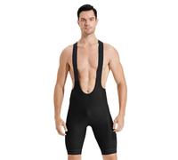 Culotte de Ciclismo Verano con Tirantes y Almohadilla Fibra Carbono para Ciclismo Al Aire Libre(Black,M)