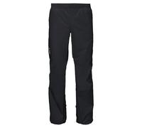 VAUDE Pantalones de Lluvia para Hombre, Impermeables, para Exteriores, Ligeros, Transpirables, Negros, rápidos