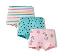 Culotte Niña 2-13 Años Floral Pack de 3 Boxer Adolescentes Niña Sirenita Dibujos Animados Bragas Cintura Elástica Ropa Interior Panties Transpirables Verano Deportivos (Menta verde, 12-13 años)