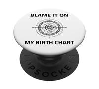 Culpa a mi carta natal Signo solar ascendente ascendente astrología natal PopSockets PopGrip Adhesivo