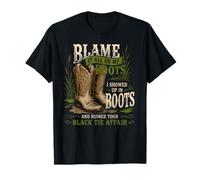 Culpa a Todo en mis raíces Aparecí en Botas WesternCowgirl Camiseta