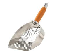 Culpa de Basura de Metal, Pala de para Gatos - Pooper Scooper Cat Box Scoop con Mango de Madera,Gattenos Pooper LIBETER Templado DE LA Lanza DE Alta Fuerza para Casas DE Peto DE CASA