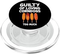 Culpable de amar a los Corndogs demasiado perrito caliente coreano americano PopSockets PopGrip para MagSafe